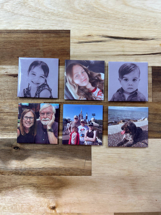 Six Custom Photo Magnets